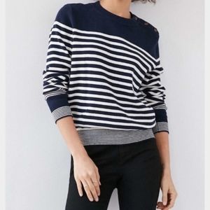 UO BDG Navy/White Striped Sweater